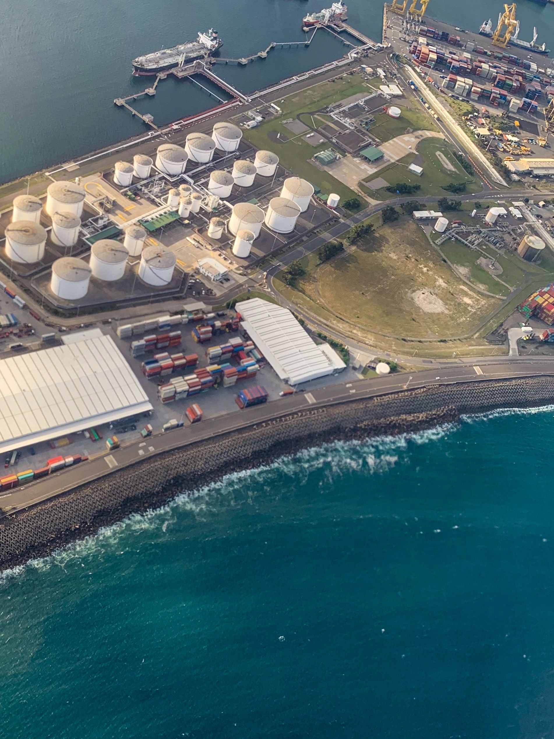 Caribbean oil terminal modern industrial