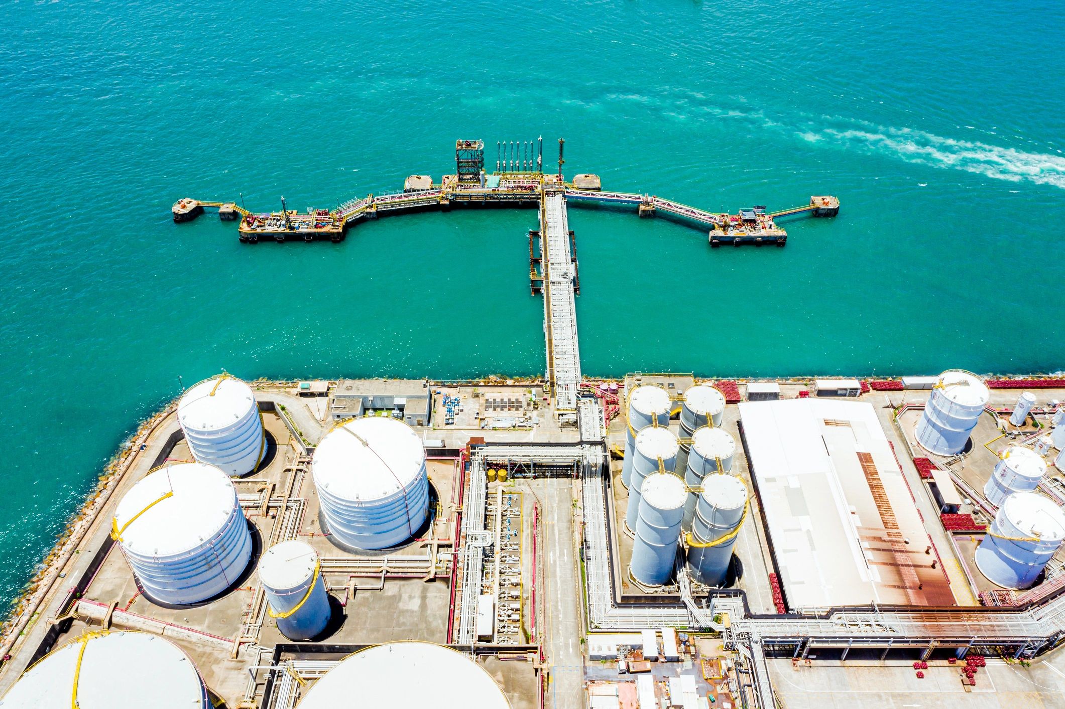 Caribbean oil terminal modern industrial